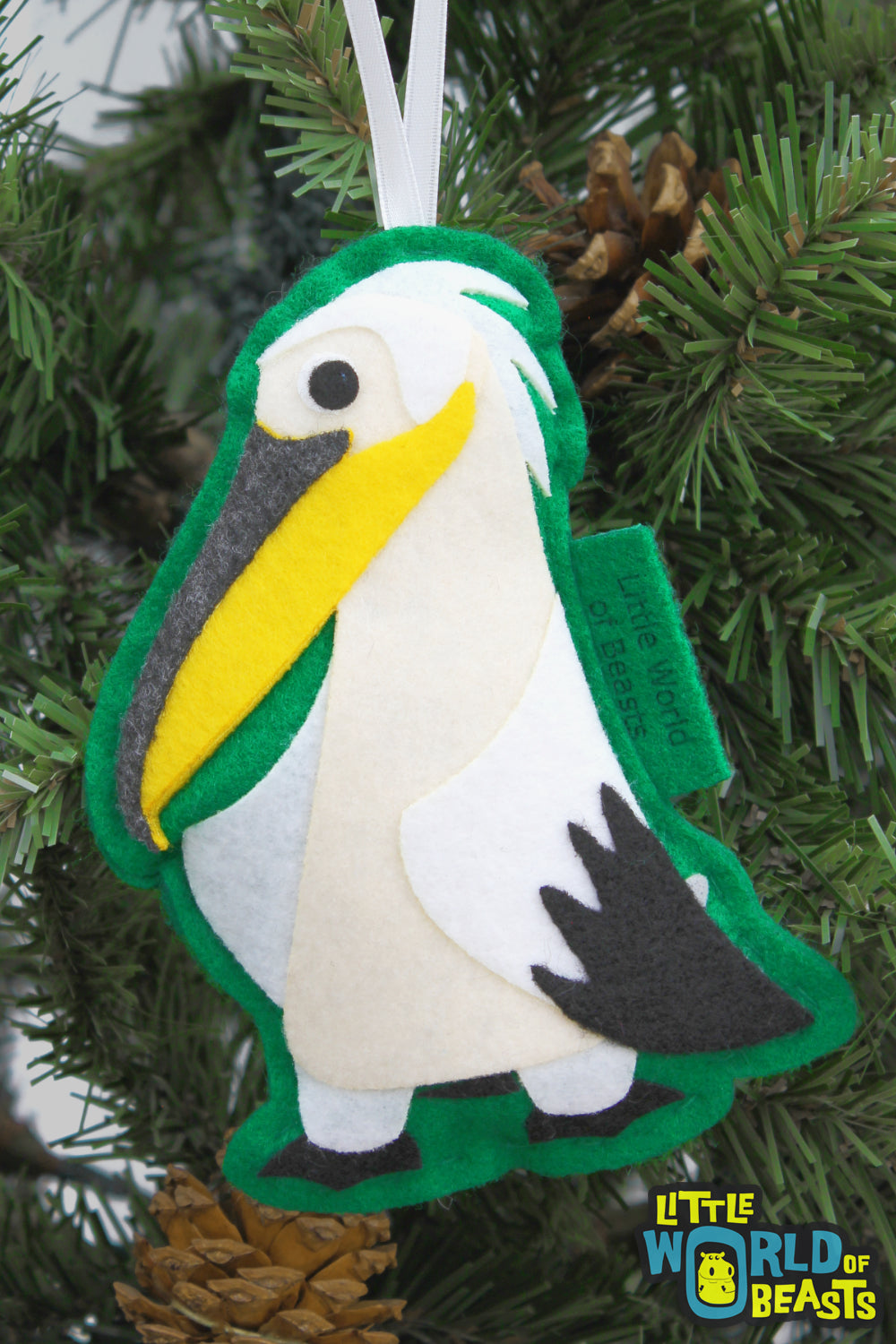 Felt Christmas Ornament - Pelican
