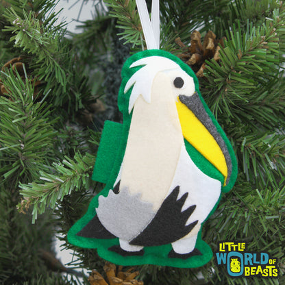 Felt Christmas Ornament - Pelican
