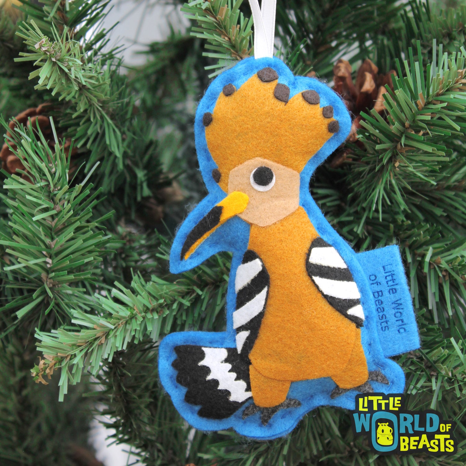 Hoopoe - Christmas Ornament - Felt Bird