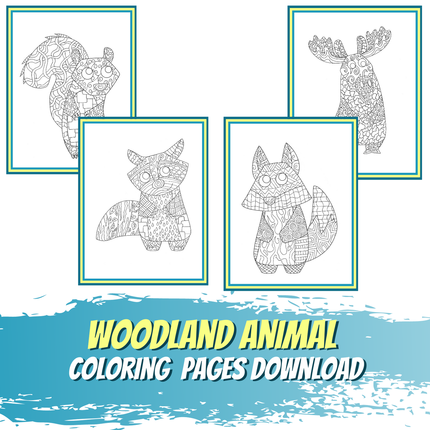 Little World of Beasts - Woodland Animal Coloring Pages - Patterns