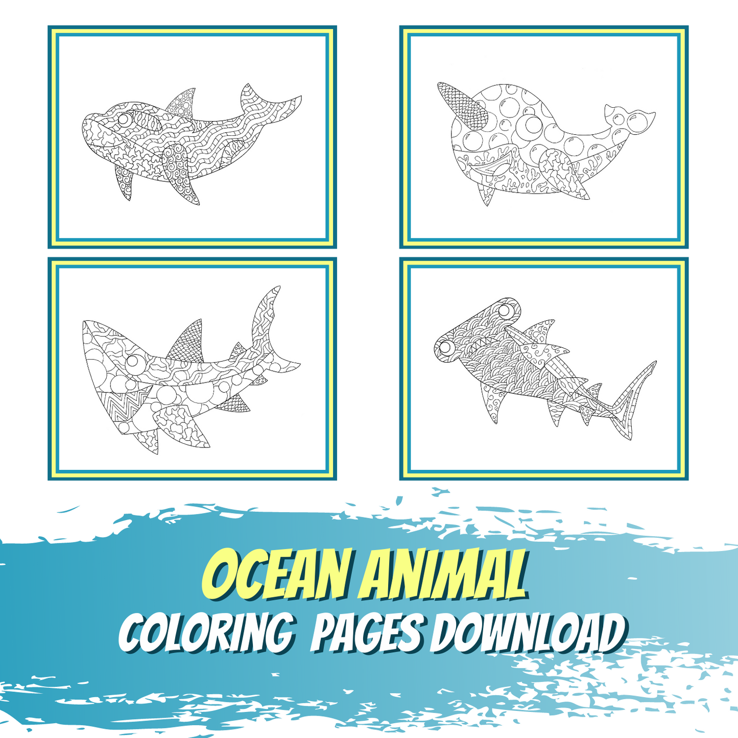 Little World of Beasts - Ocean Animal Coloring Pages - Patterns