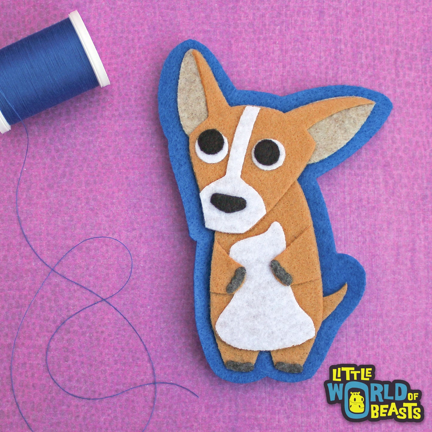 Habanero the Chihuahua Patch - Felt Animal Applique - Little World of Beasts