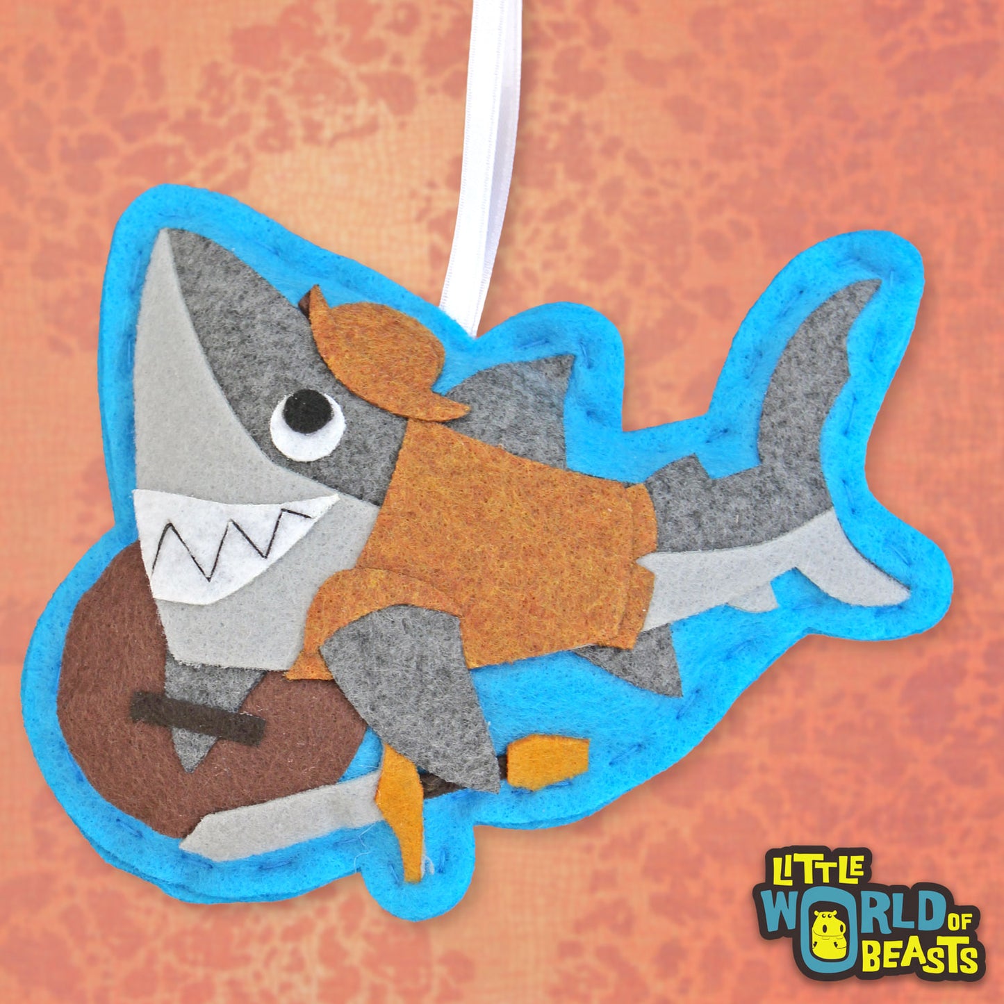 Felt D&D Animal Ornament - Shark Knight