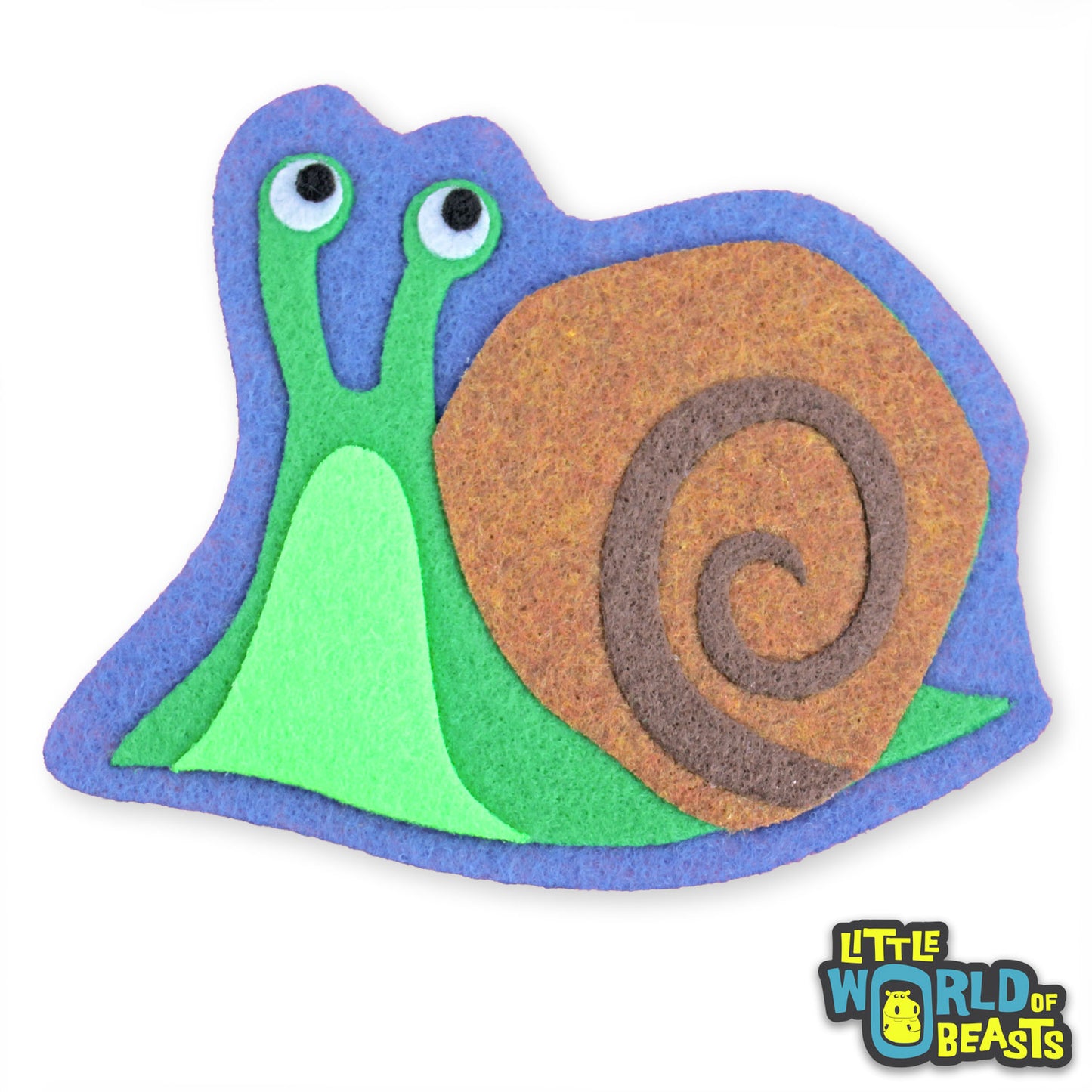 Horatio the Snail Felt Patch - Sew On or Iron On