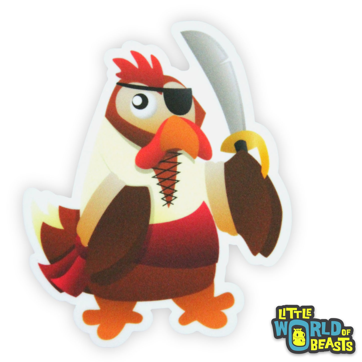 Cutlass Chicken Pirate Vinyl Sticker