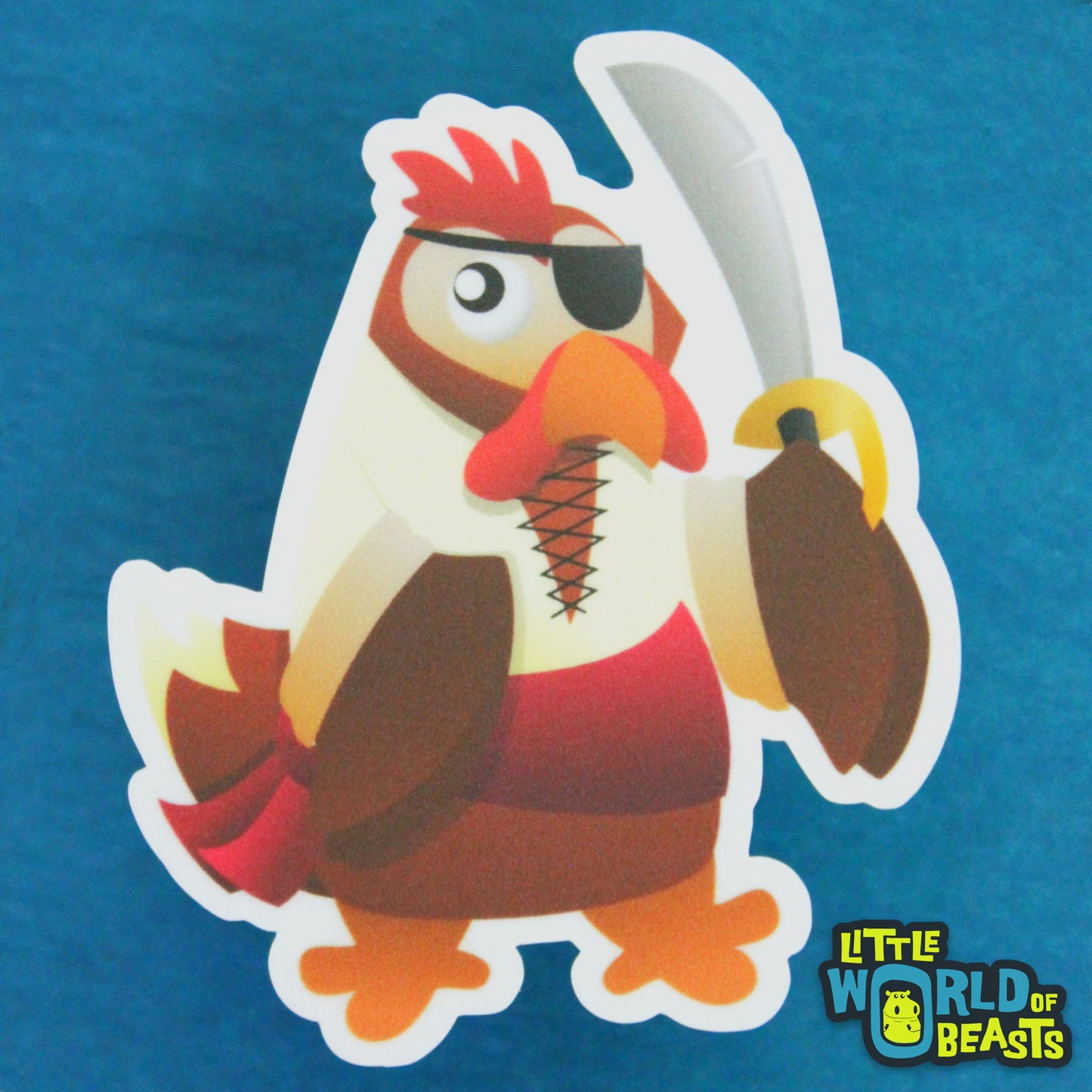 Cutlass Chicken Pirate Vinyl Sticker