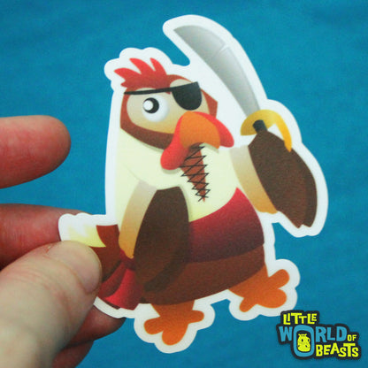 Cutlass Chicken Pirate Vinyl Sticker