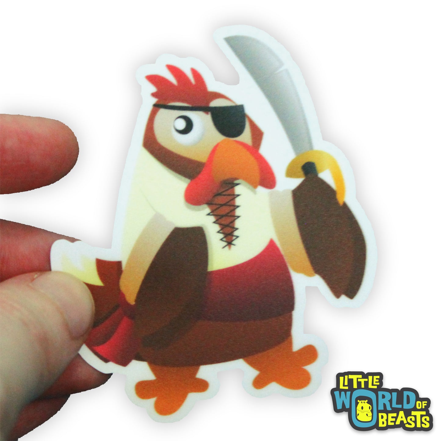 Cutlass Chicken Pirate Vinyl Sticker