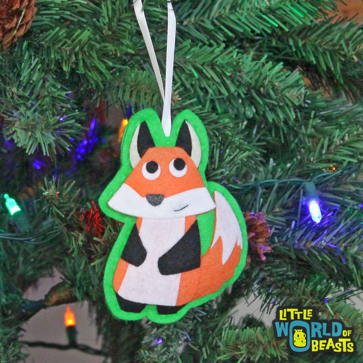 Simon the Fox - Woodland Felt Animal Ornament - Little World of Beasts
