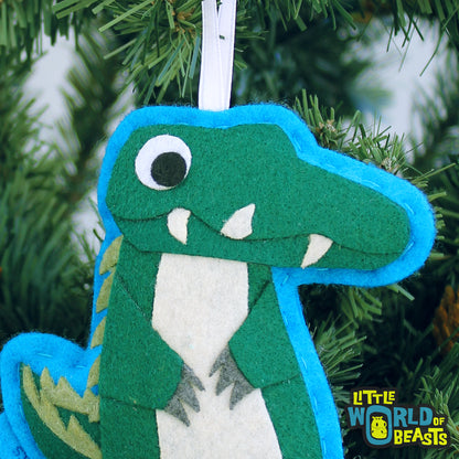 Alligator Felt Ornament
