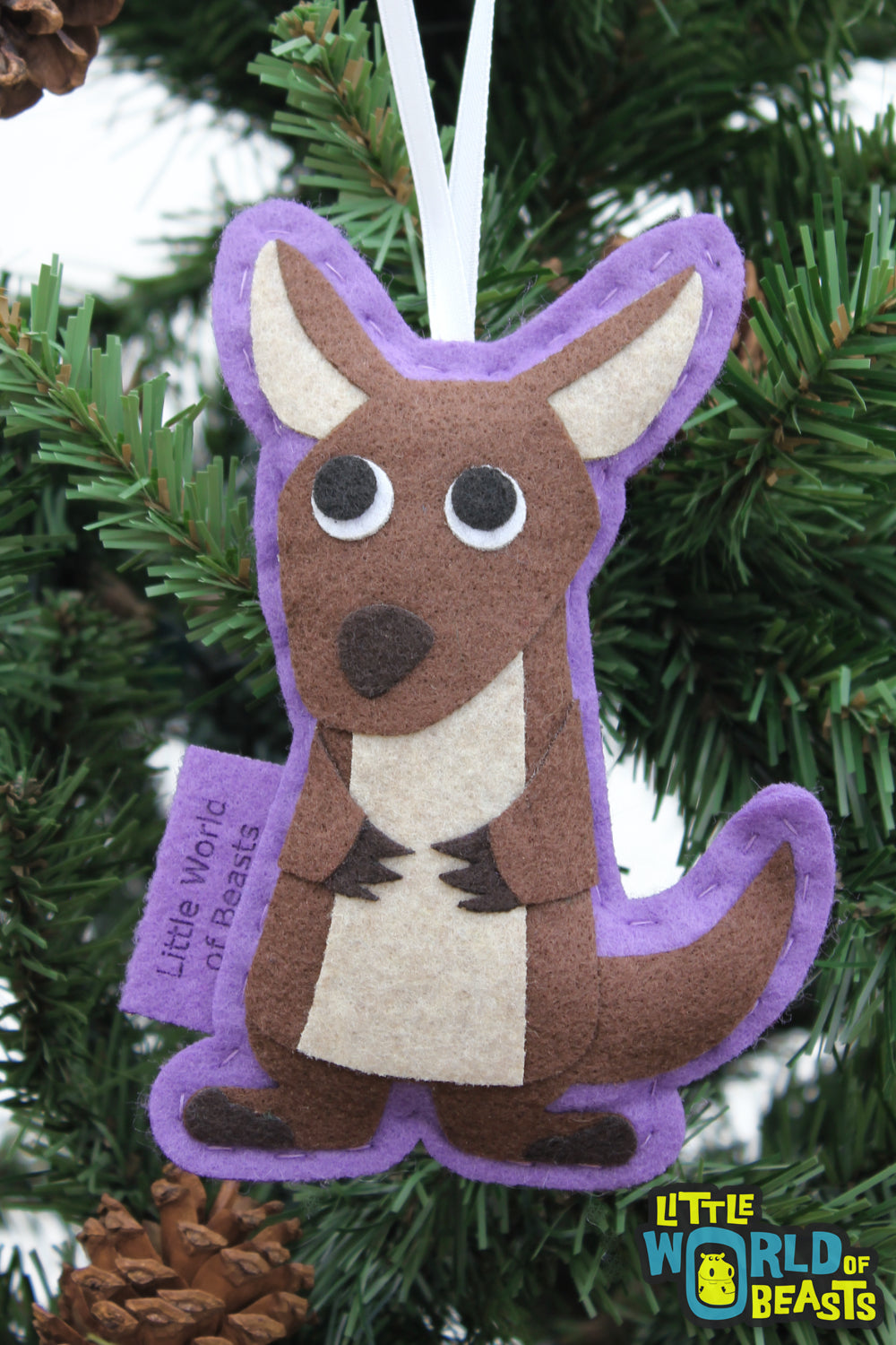 Personalized Kangaroo Christmas Ornament 