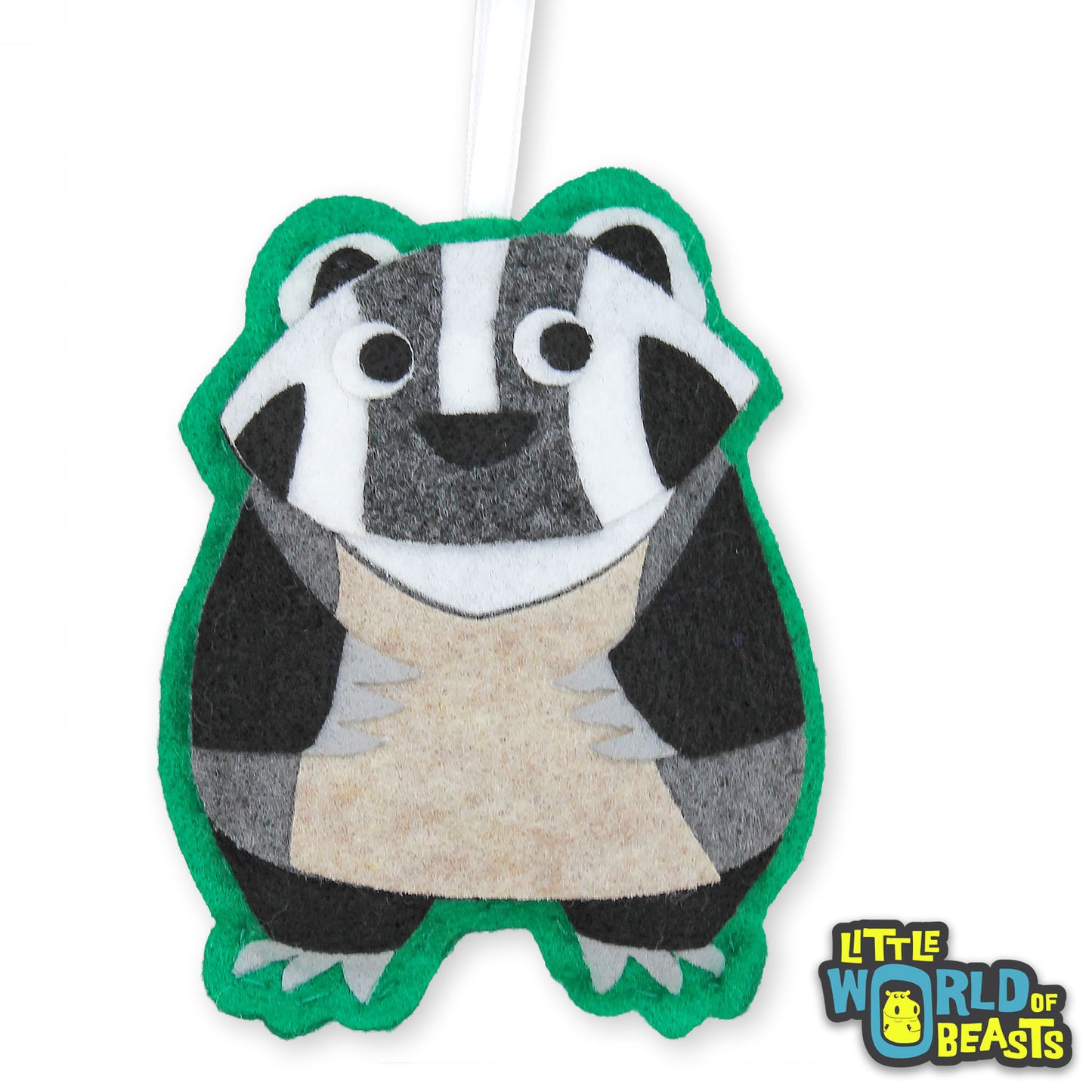 Corbin the Badger - Felt Animal Ornament 