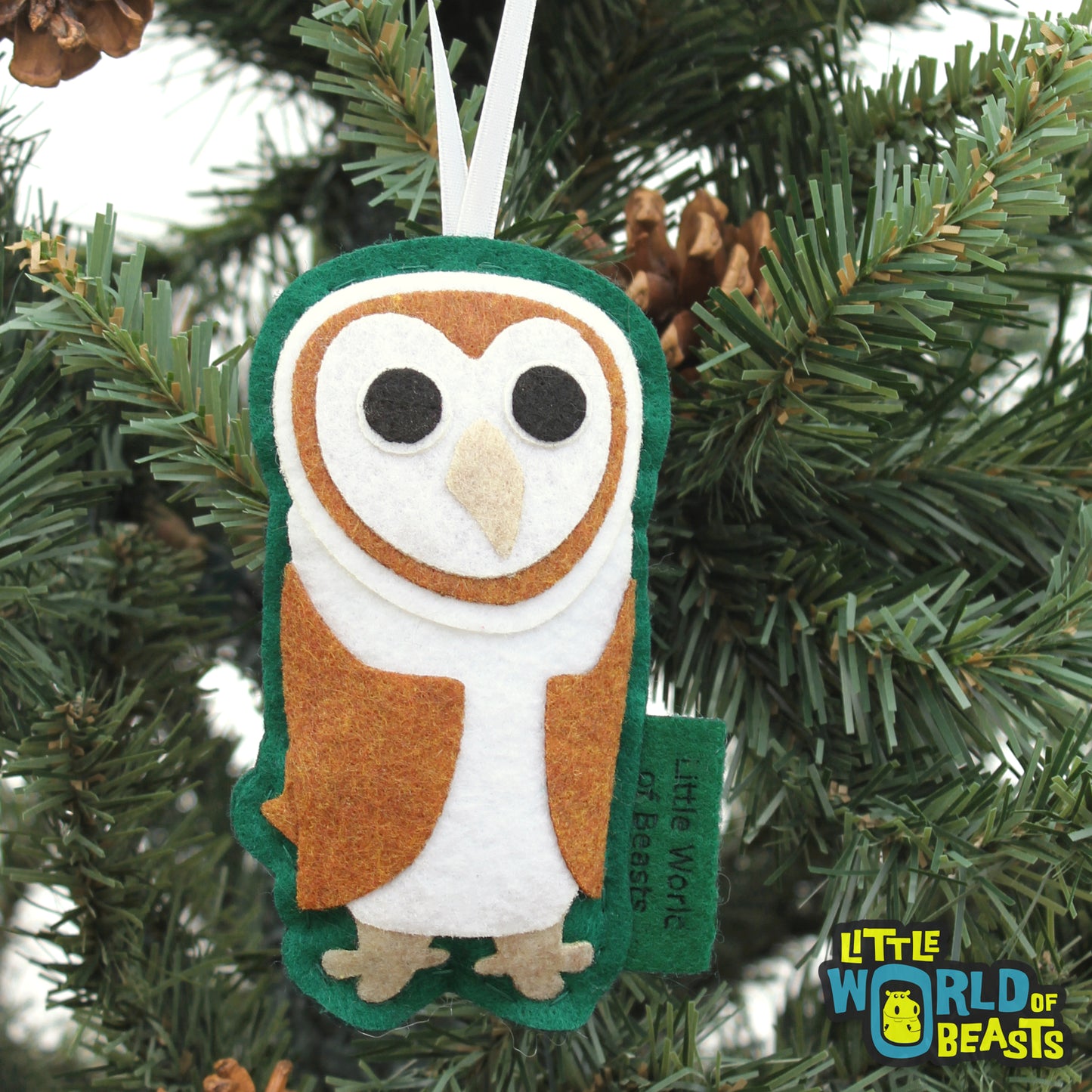 Barn Owl Christmas Ornament