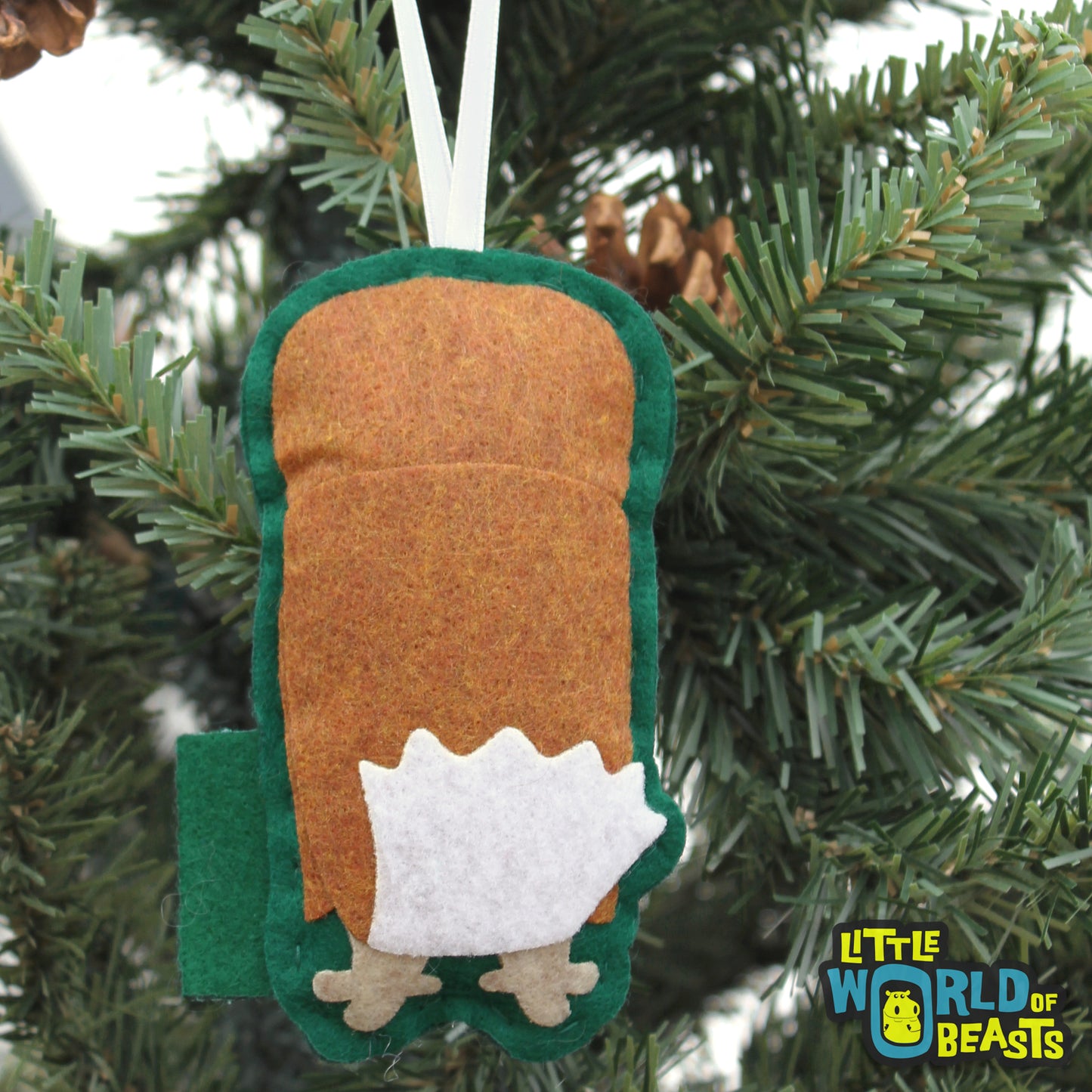 Barn Owl Felt Christmas Ornament