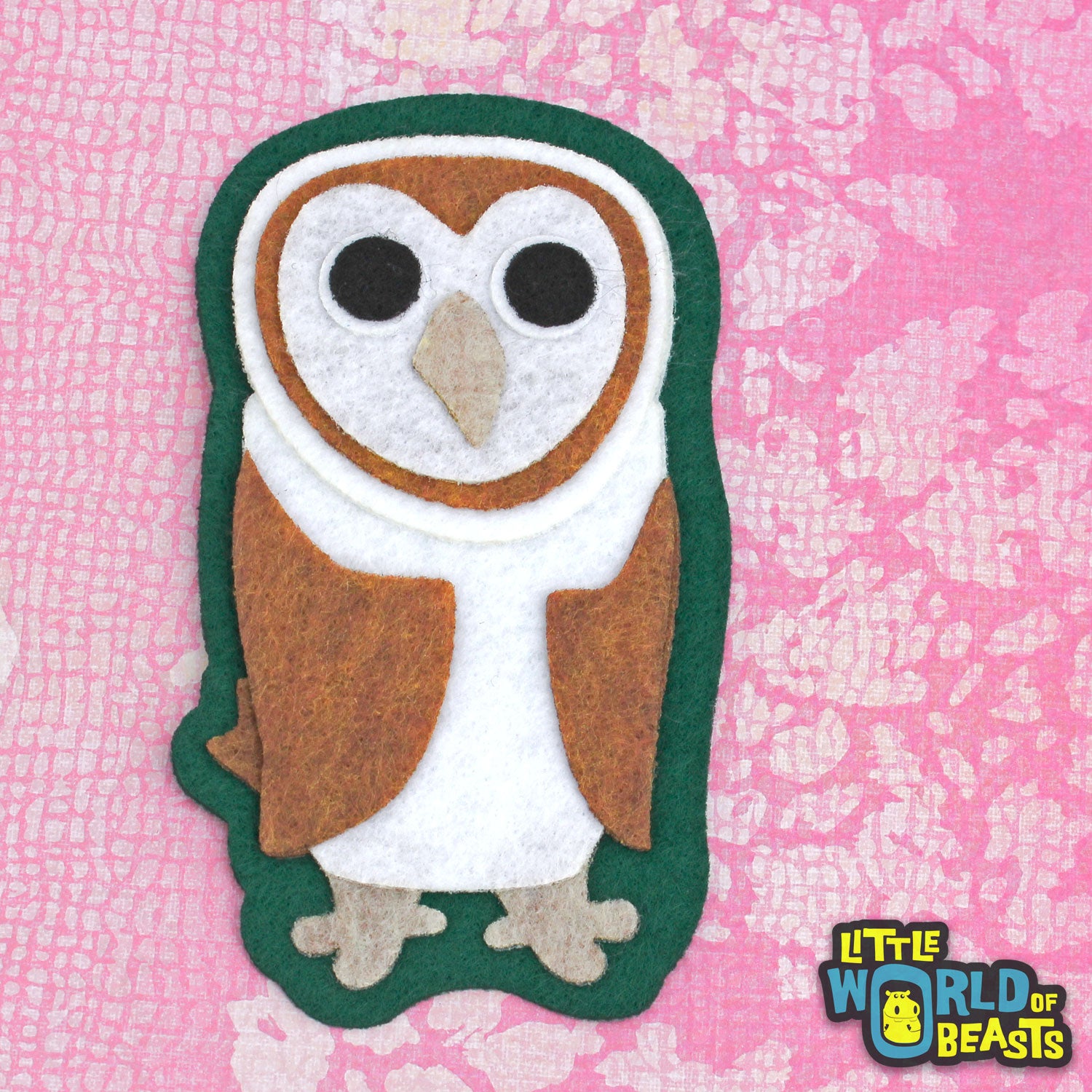 Barn Owl -Iron on or Sew on Patch
