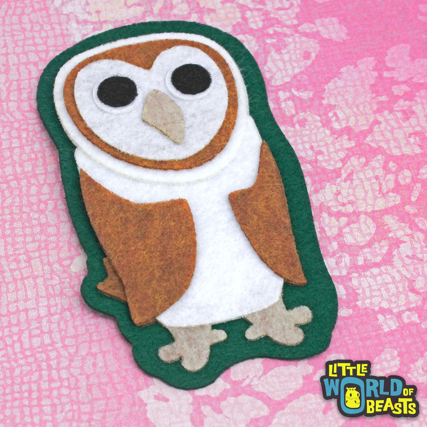 Barn Owl - Felt Bird Patch