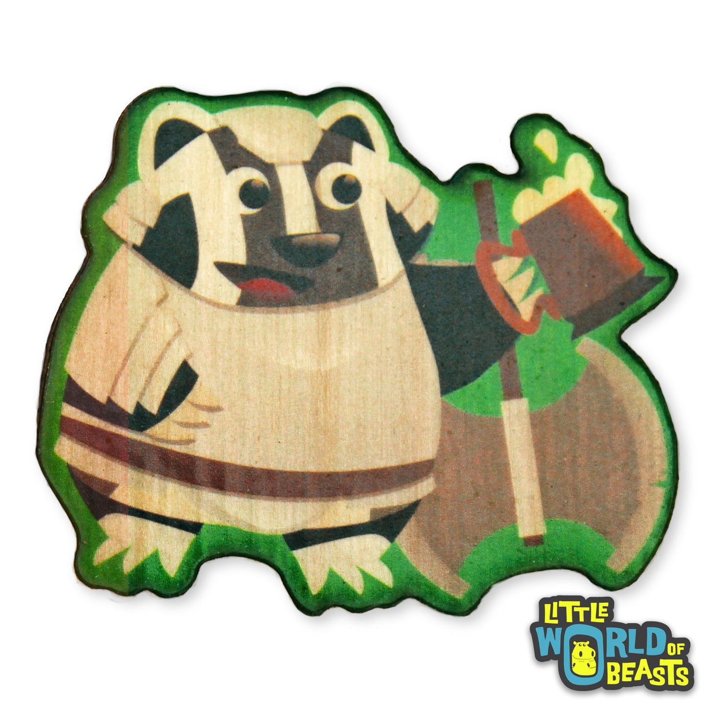 Battle Badger - Wooden Pin