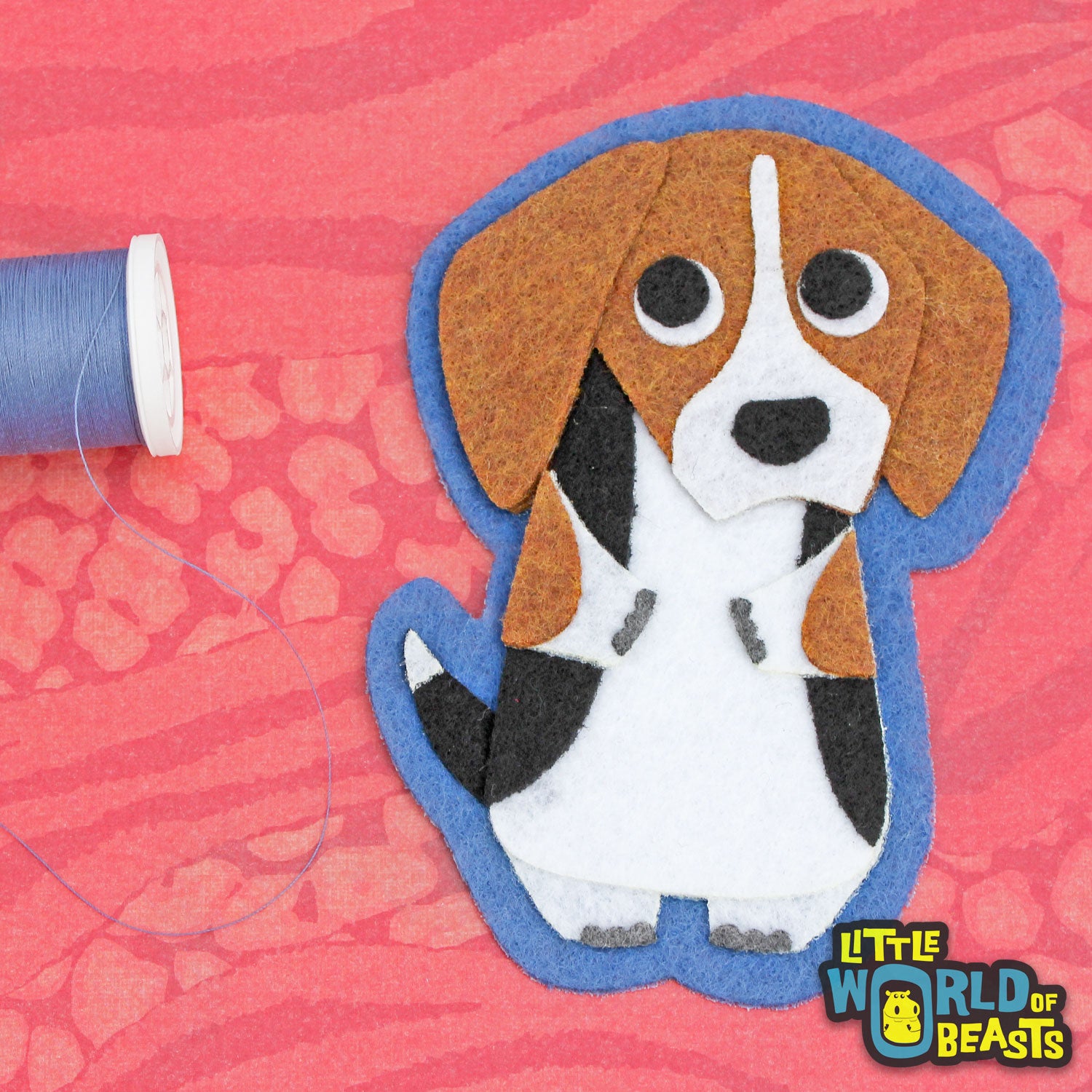 Barclay the Beagle - Felt Patch - Dog Applique