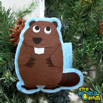 Beaver -Felt Animal Ornament - Little World of Beasts