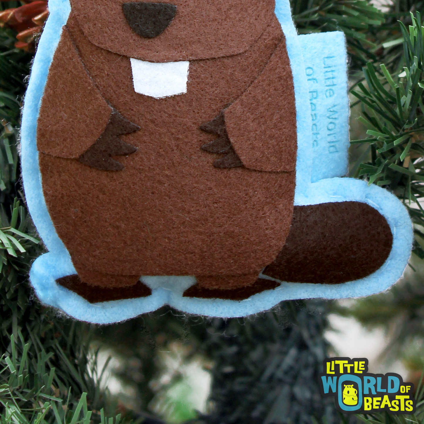 Beaver -Felt Animal Ornament - Little World of Beasts