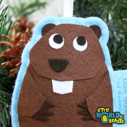 Felt Animal Ornament - Beaver