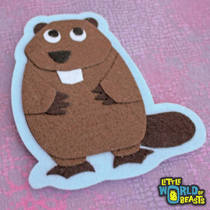Liam the Beaver - Felt Animal Iron On or Sew On Patch