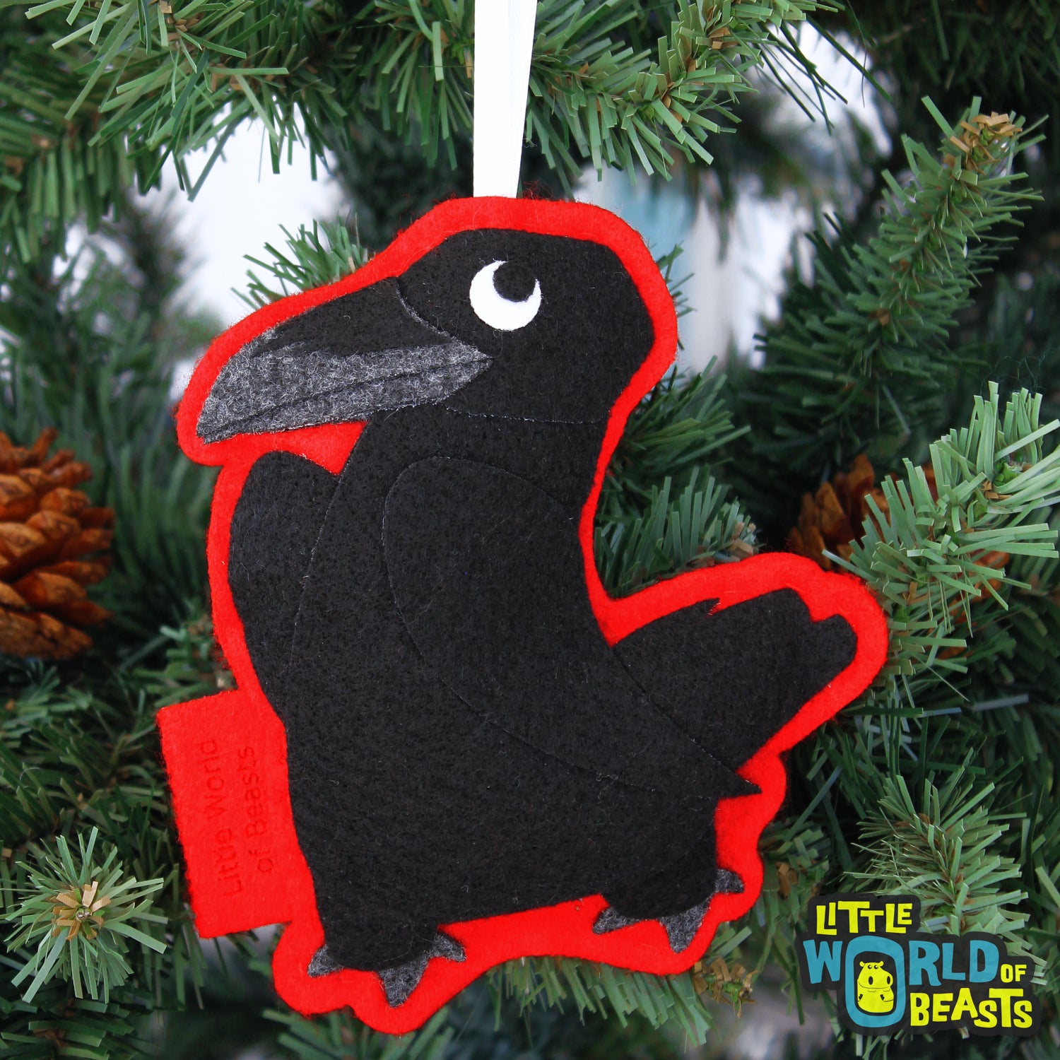 Raven - Bird Christmas Ornamet
