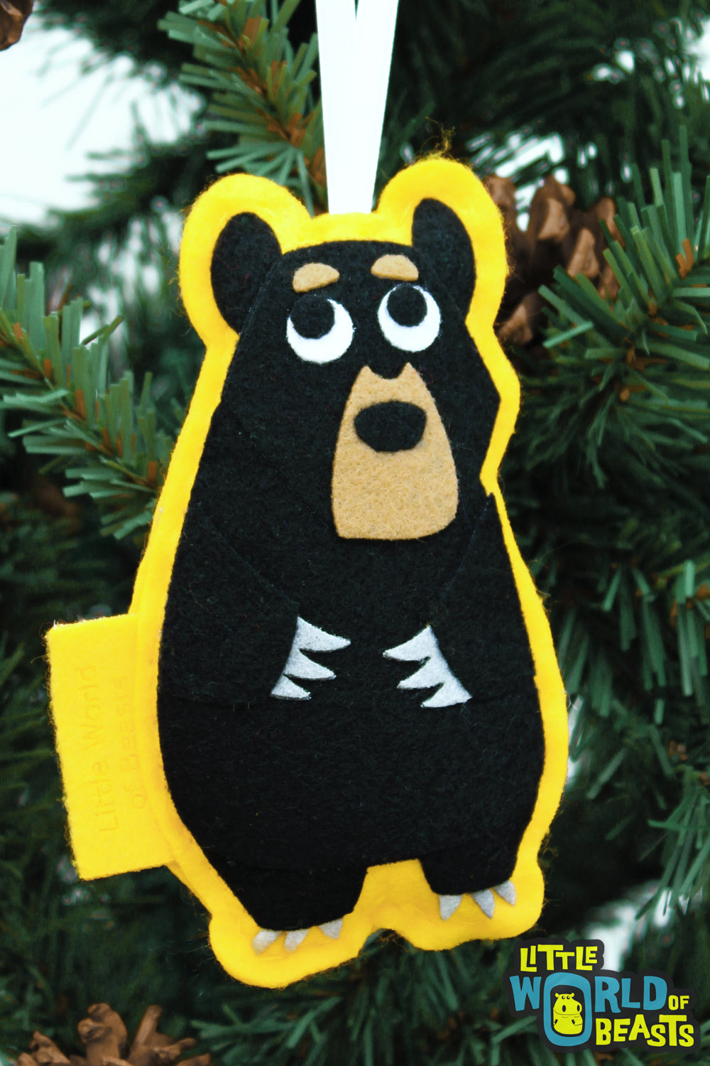 Personalized Christmas Ornament - Black Bear
