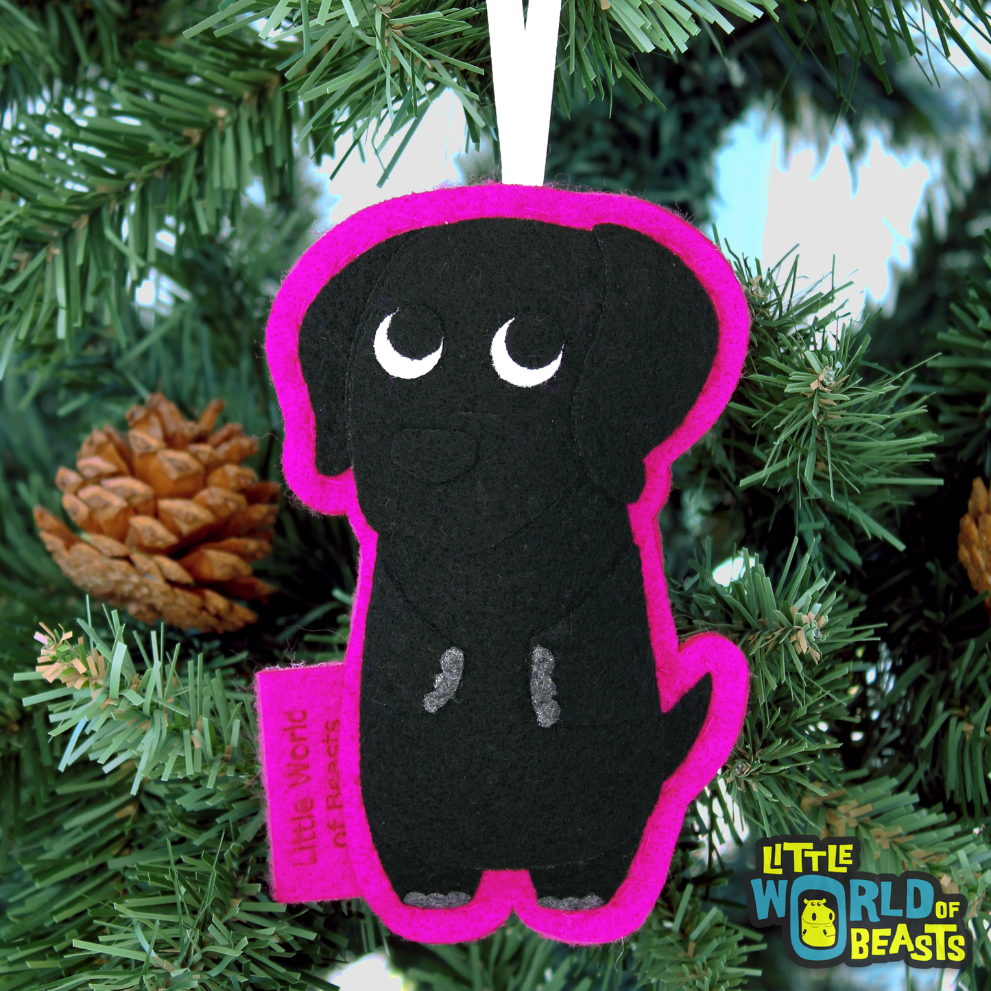 Felt Christmas Ornament - Black Lab