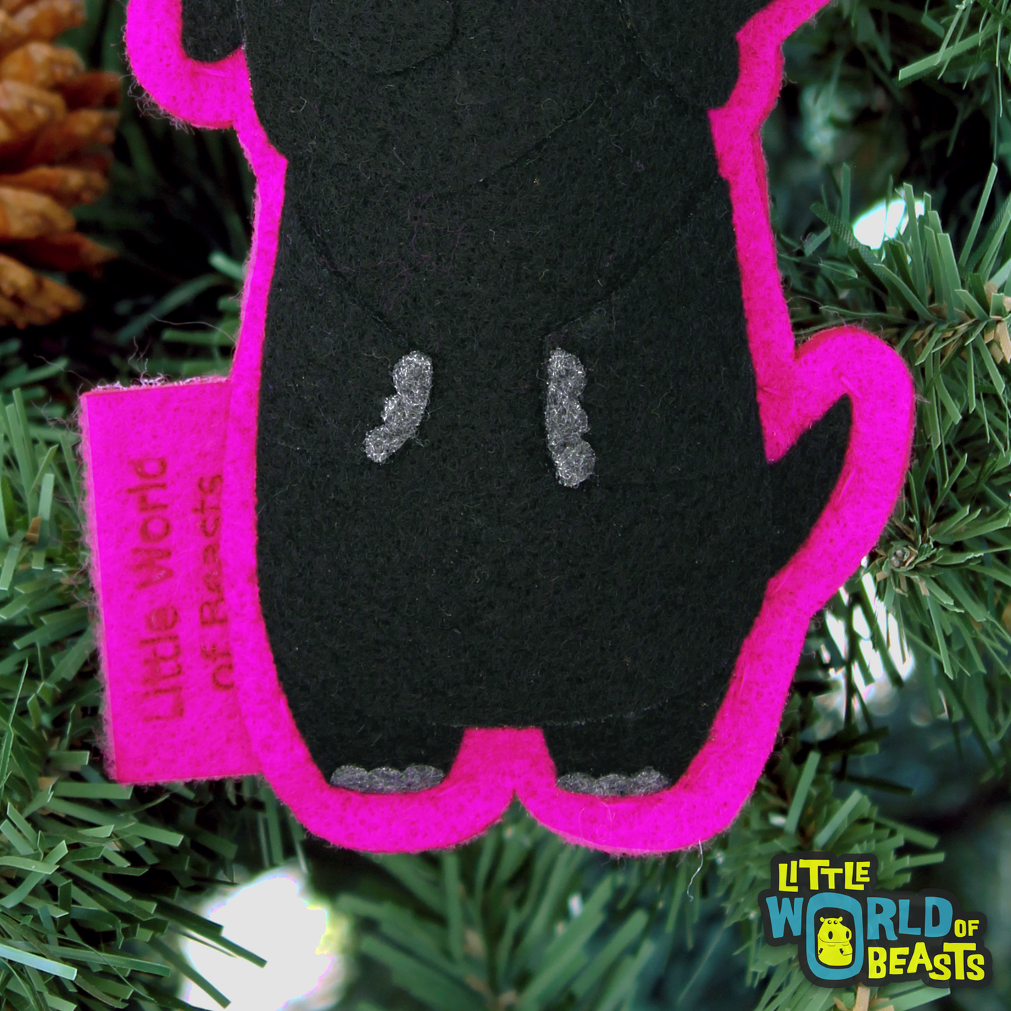 Felt Christmas Ornament - Black Lab