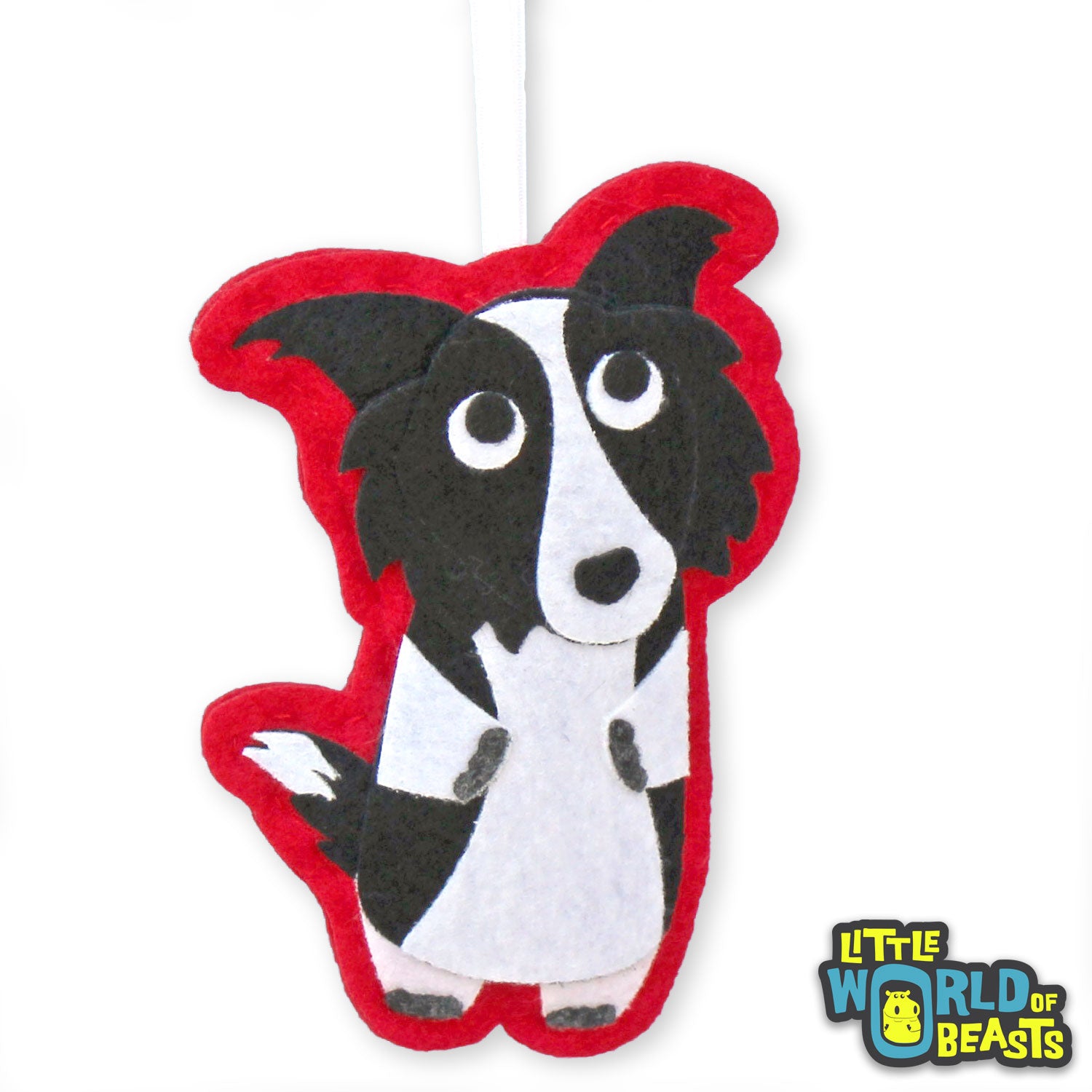 Peronslizable Felt Dog Ornament - Border Collie