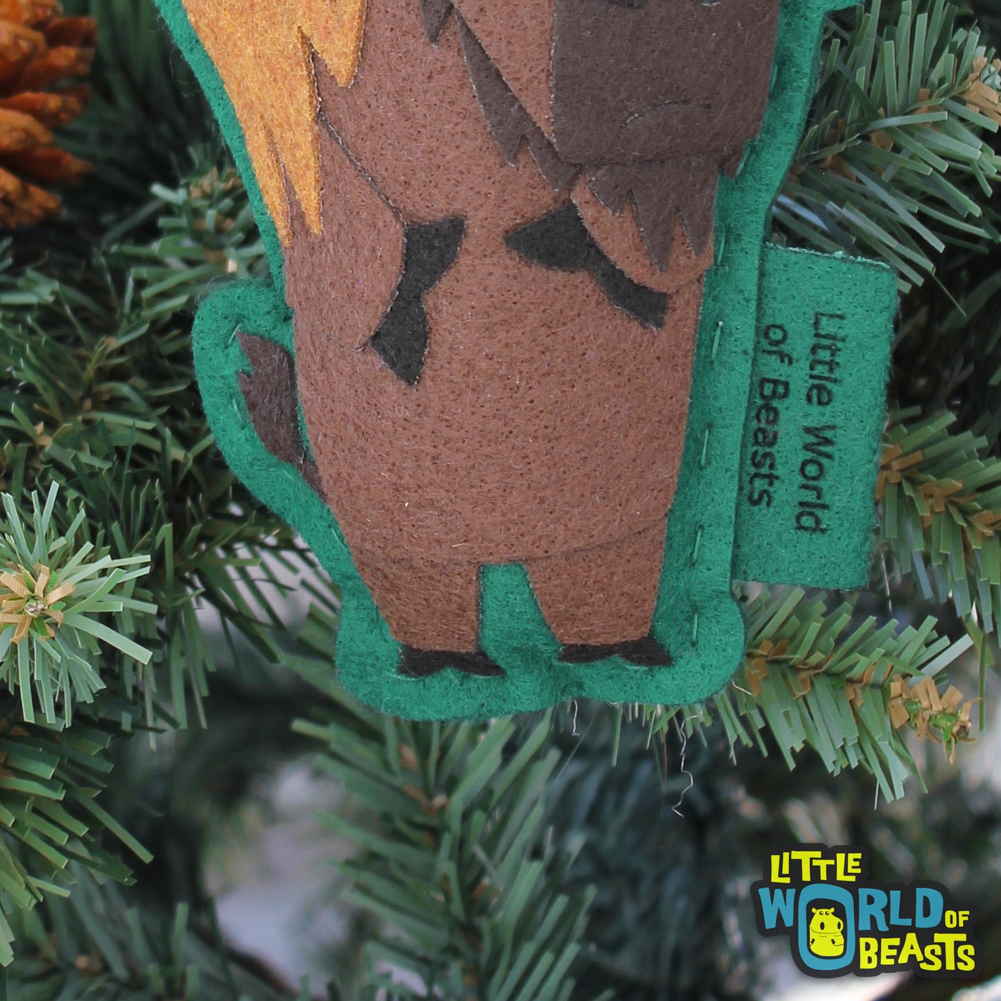 Buffalo Felt Christmas Ornament