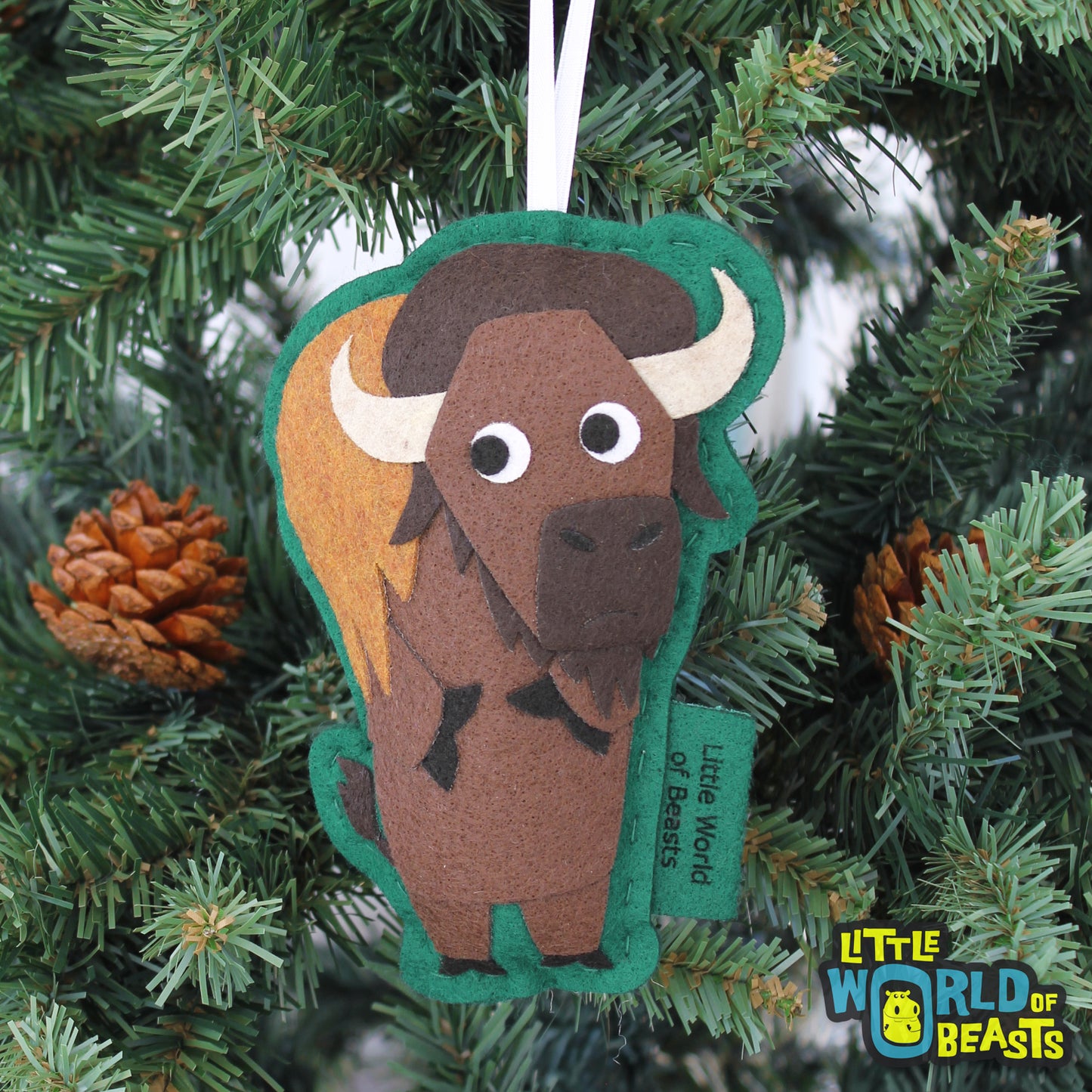 Buffalo Felt Christmas Ornament