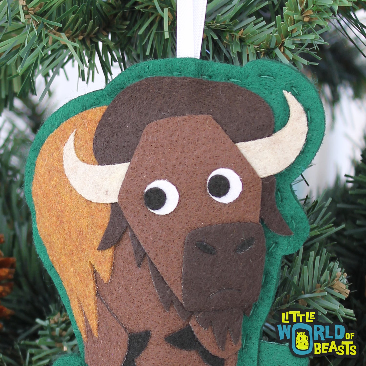 Buffalo Felt Christmas Ornament
