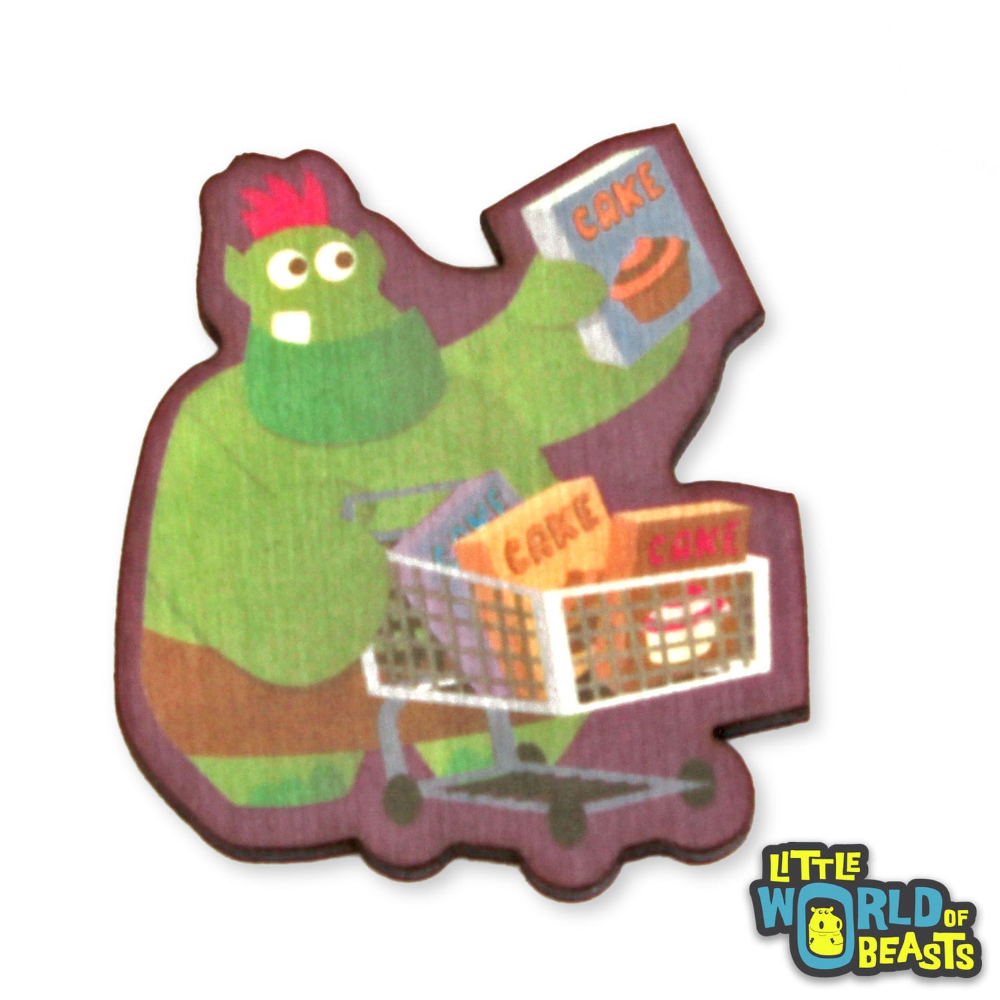 Cake Troll - Wooden Pin