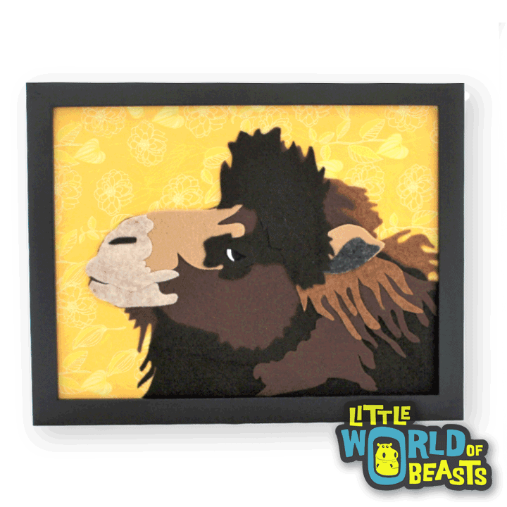 Camel Portrait - Felt Animal Wall Art - Wildlife Portrait - Little World of Beasts