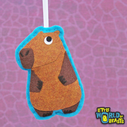 Capybara - Felt Animal Ornament