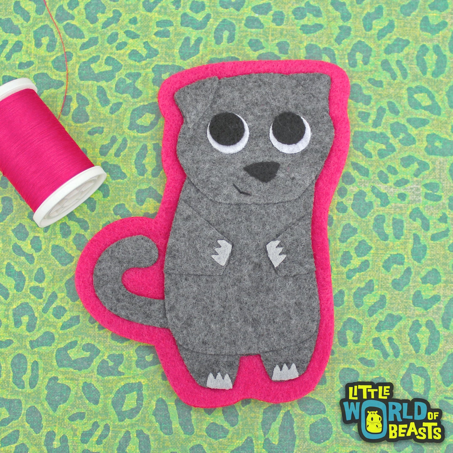 Myrtle the Scottish Fold Patch - Iron On or Sew On Applique  - Little World of Beasts
