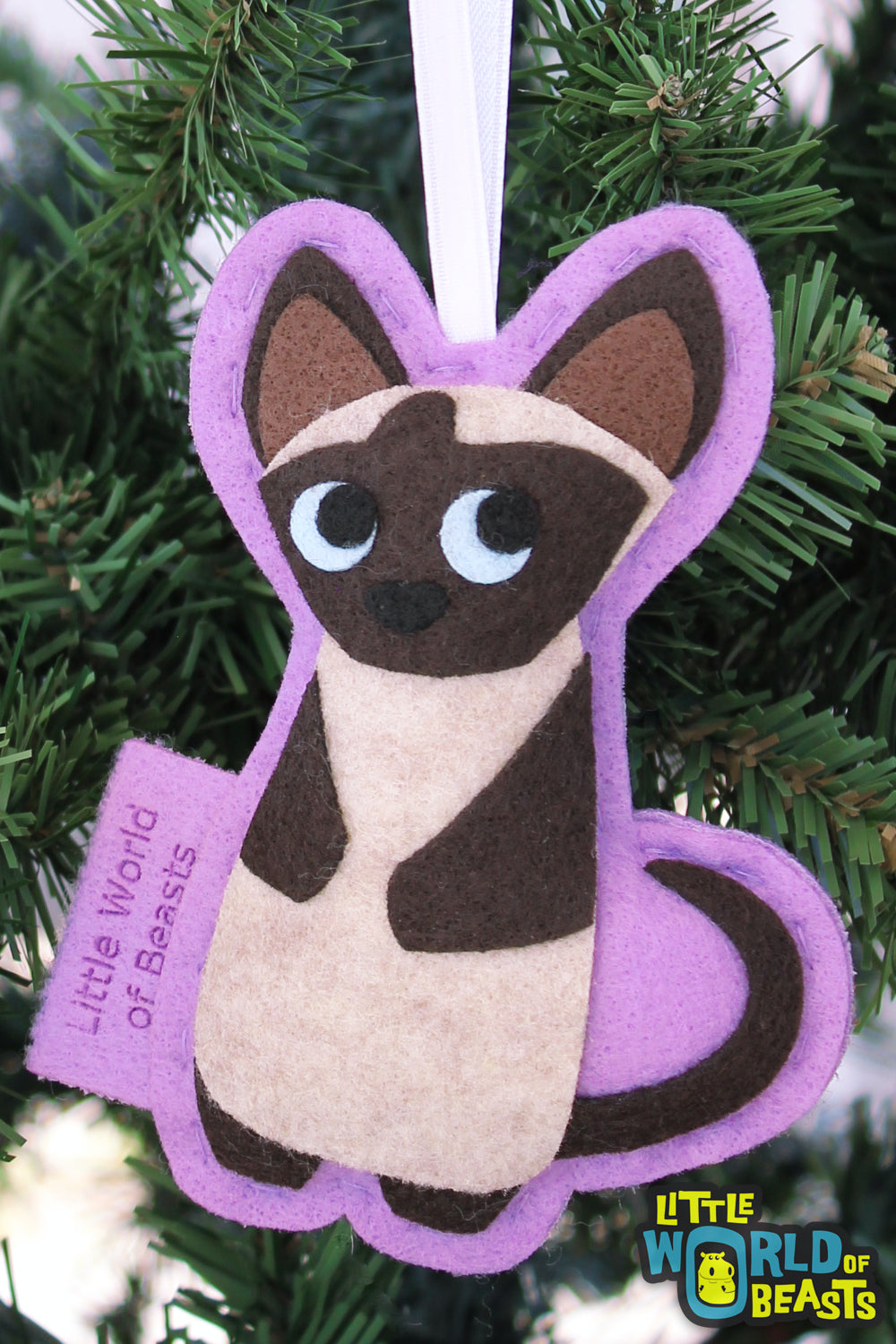 Cat Christmas Ornament -Siamese