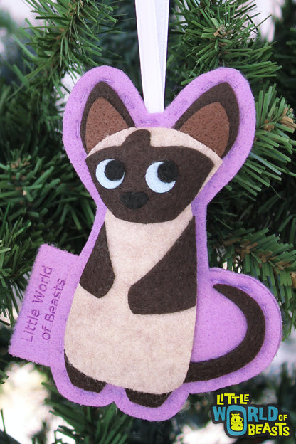 Personalized Cat Ornament -  Siamese