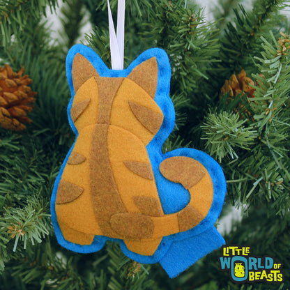 Tabby Cat -Felt Christmas Ornament