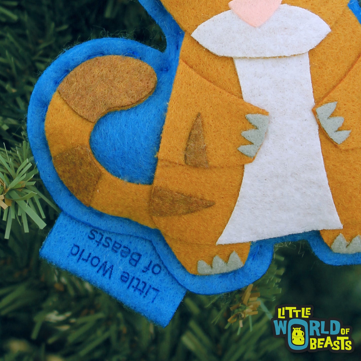 Tabby Cat -Felt Christmas Ornament