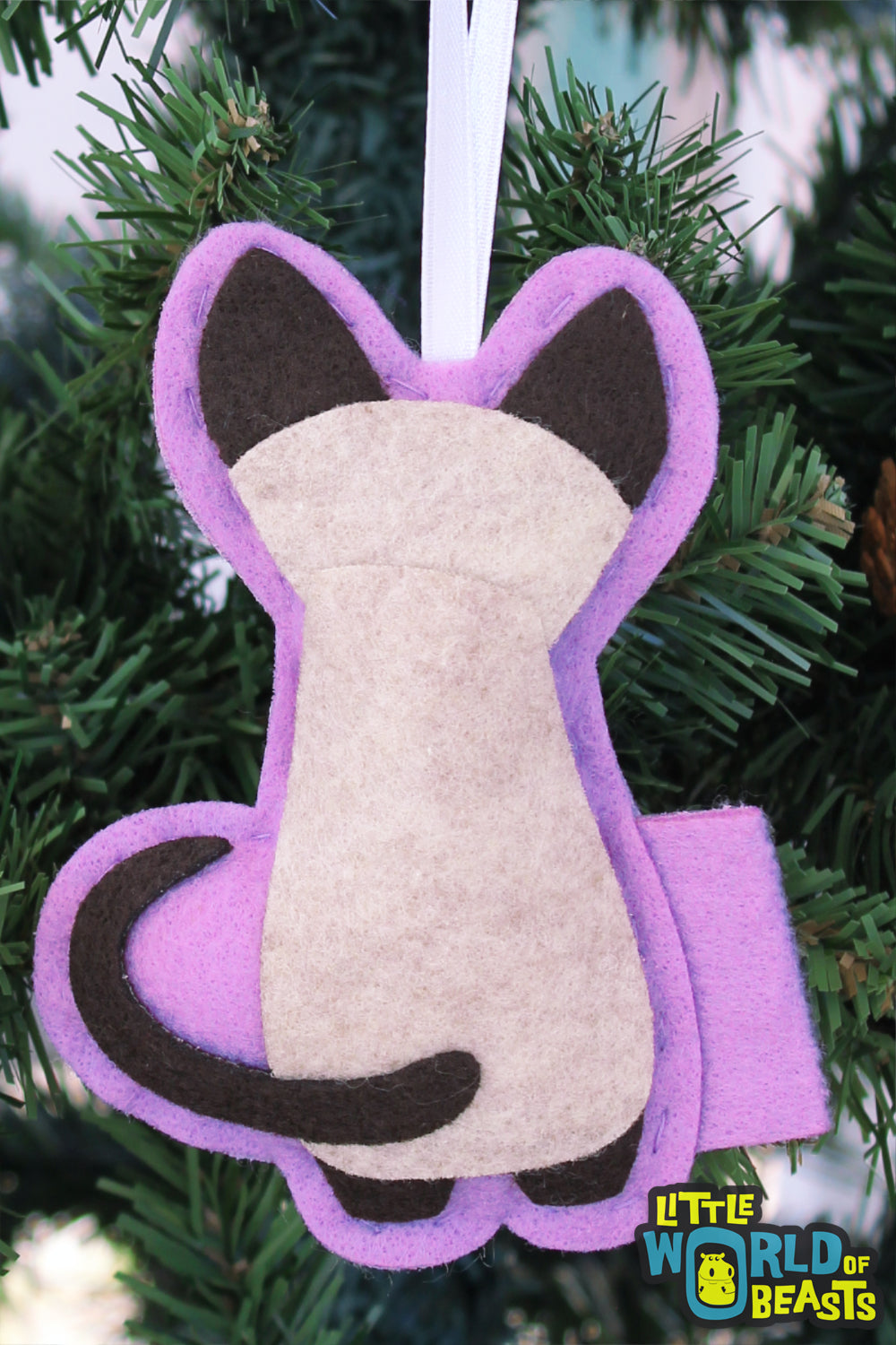 Cat Christmas Ornament -Siamese