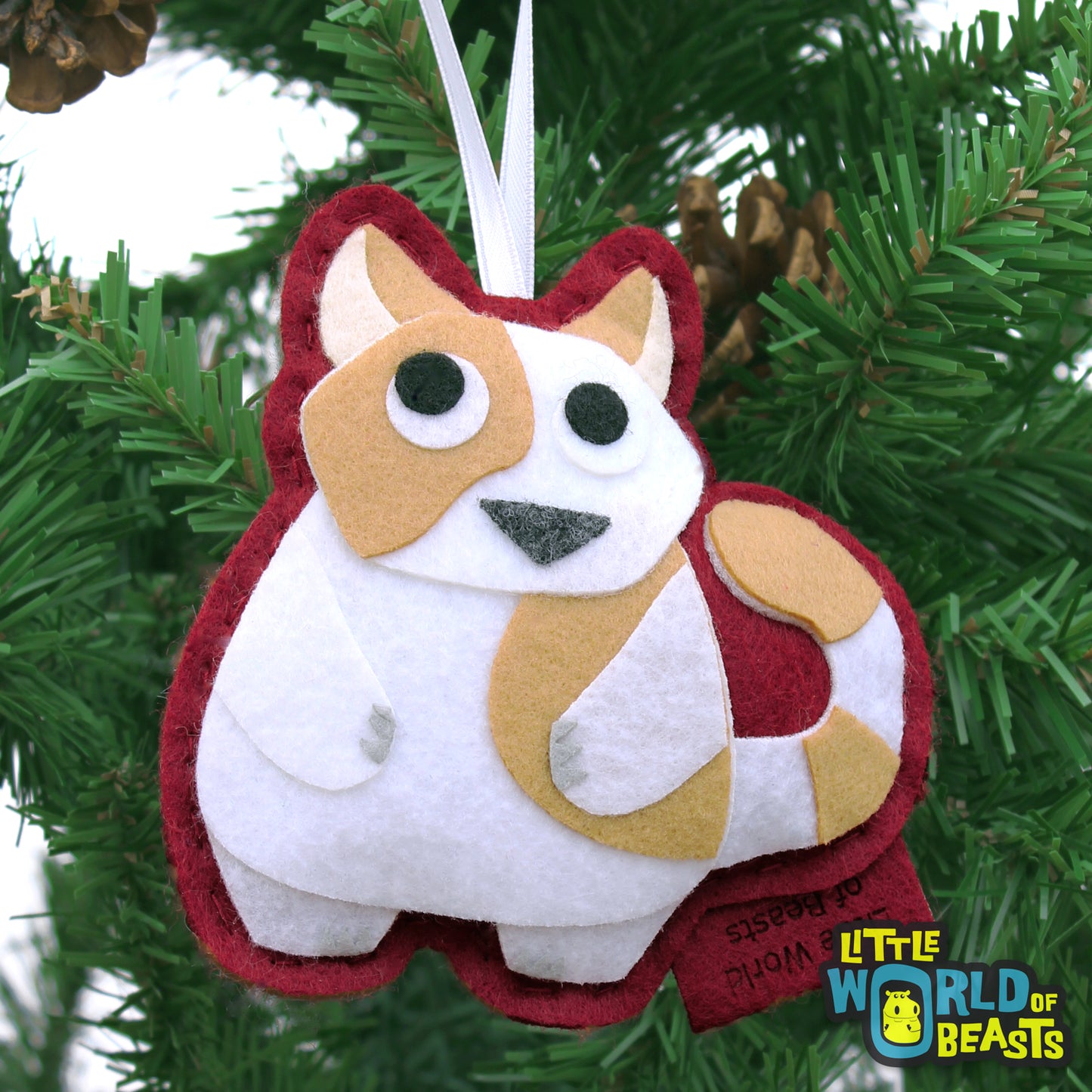 Felt Animal Ornament - Cat