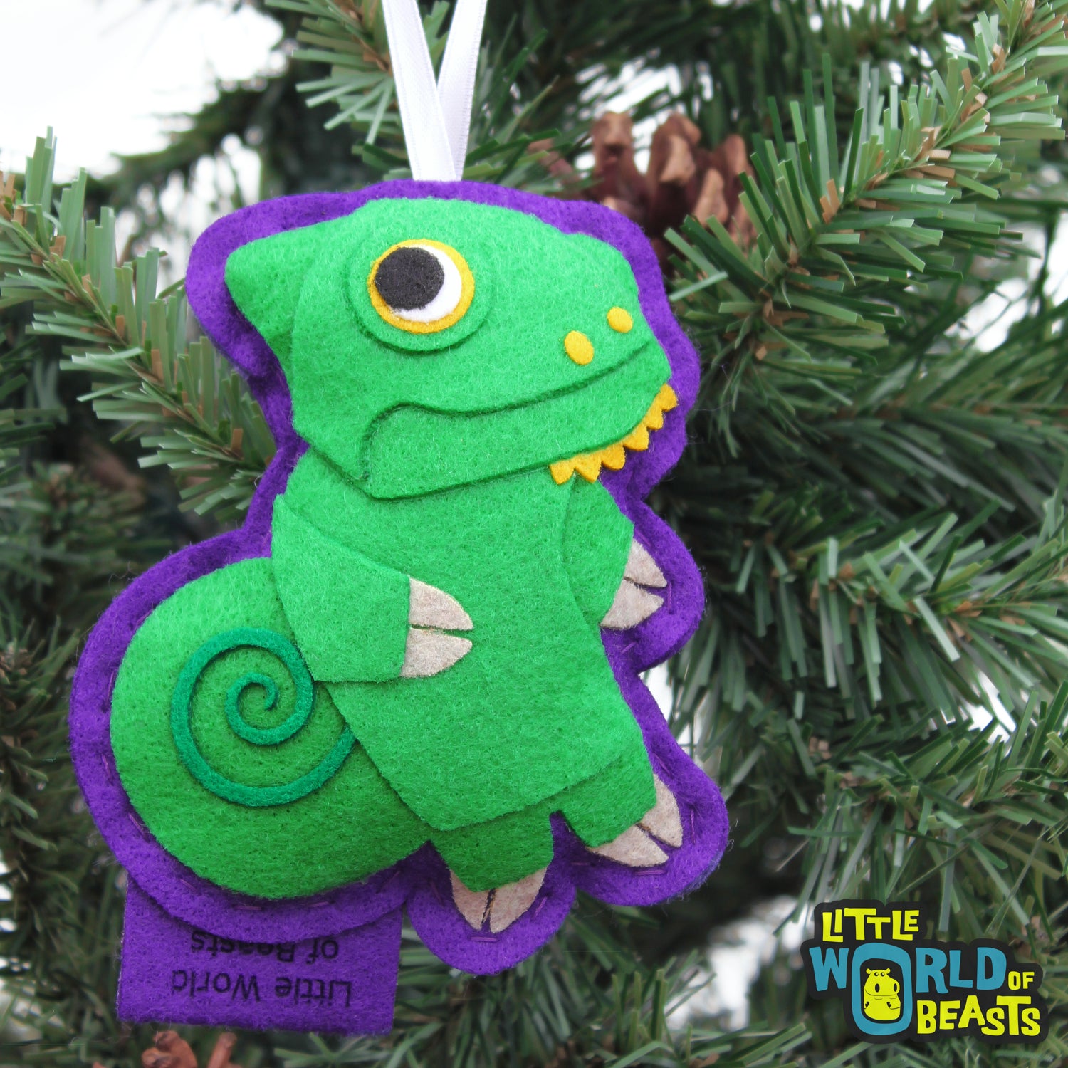 Chameleon - Felt Christmas Ornament