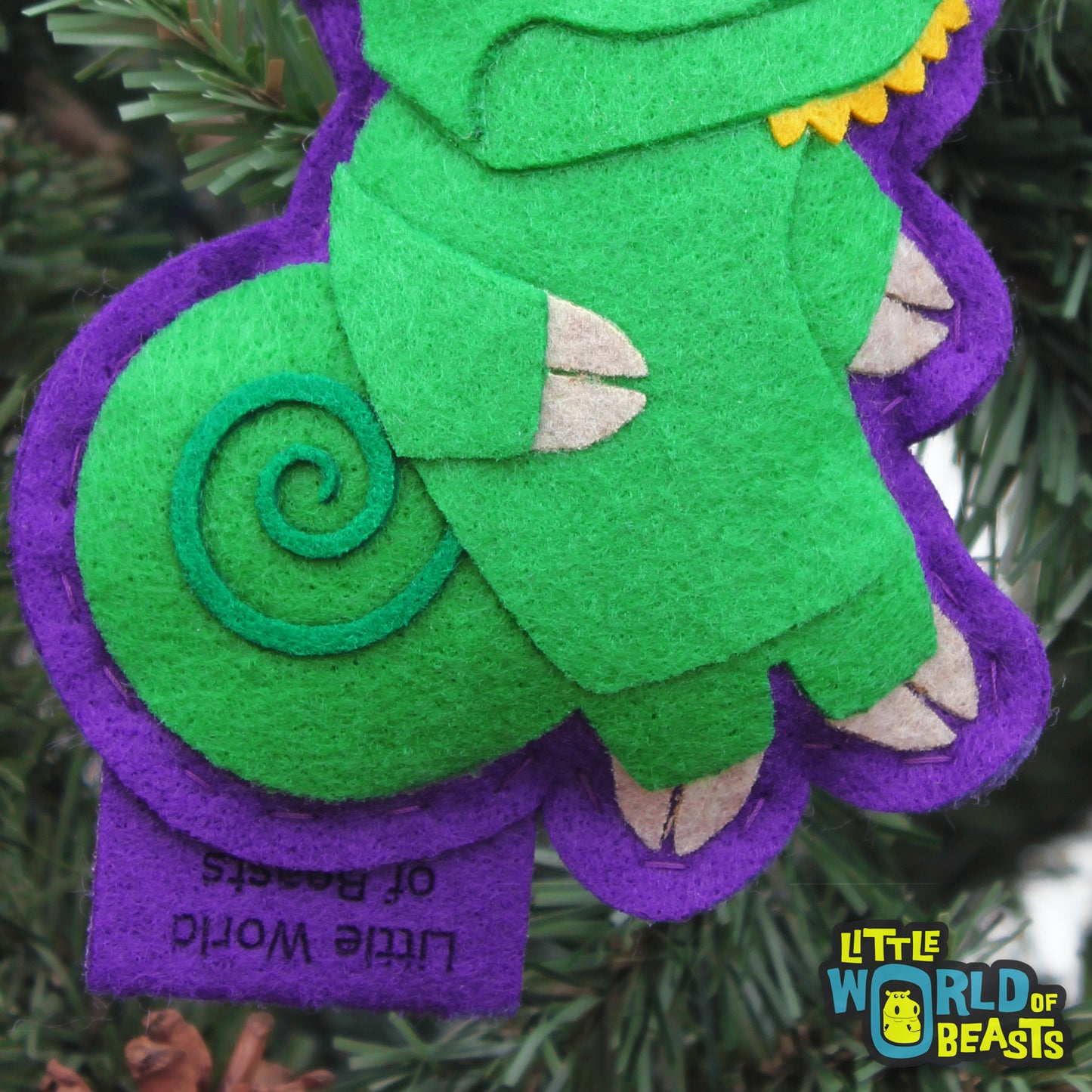 Chameleon - Felt Christmas Ornament