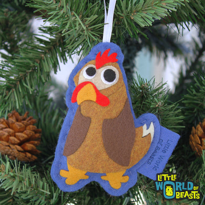 Chicken Christmas Ornament 