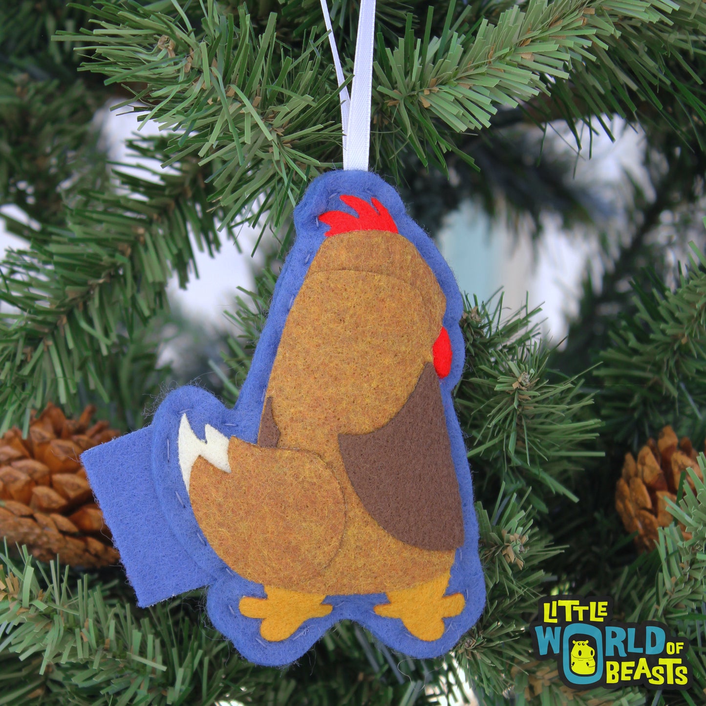 Chicken - Felt Animal - Christmas Ornament 