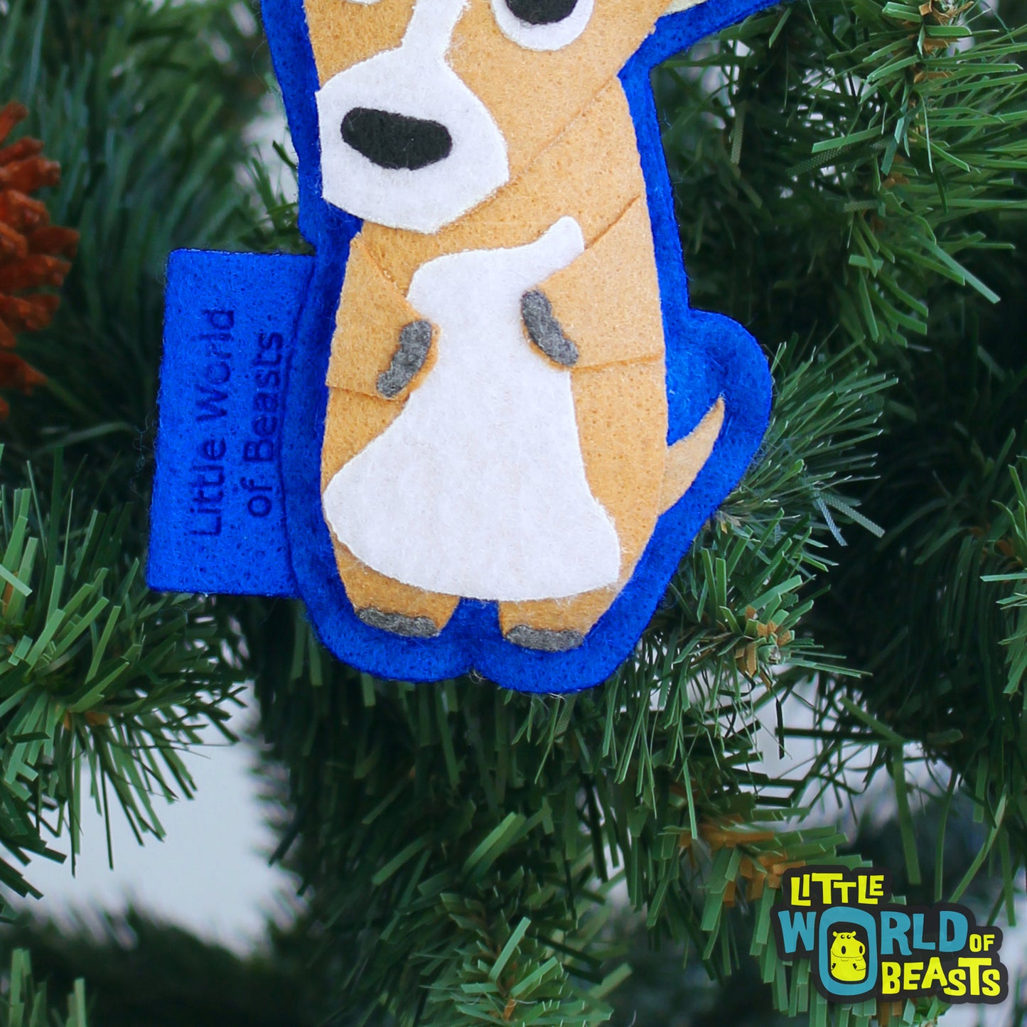 Felt Dog Christmas Ornament- Chihuahua