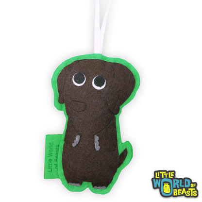 Personalized Chocolate Lab Ornament